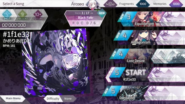 Arcaea screenshot