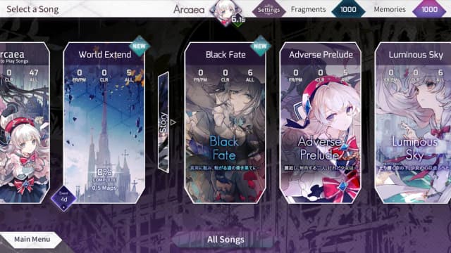 Arcaea screenshot