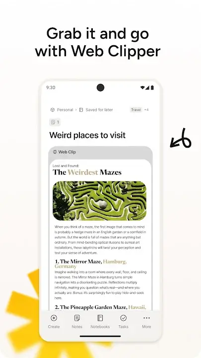Evernote screenshot