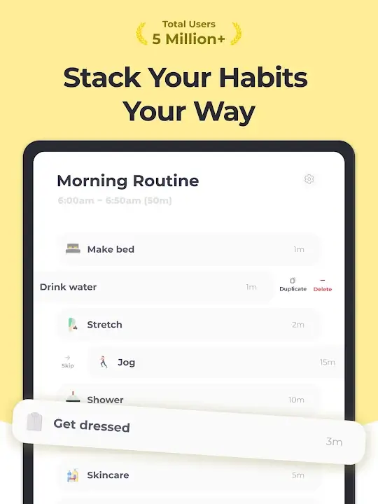 Routine screenshot