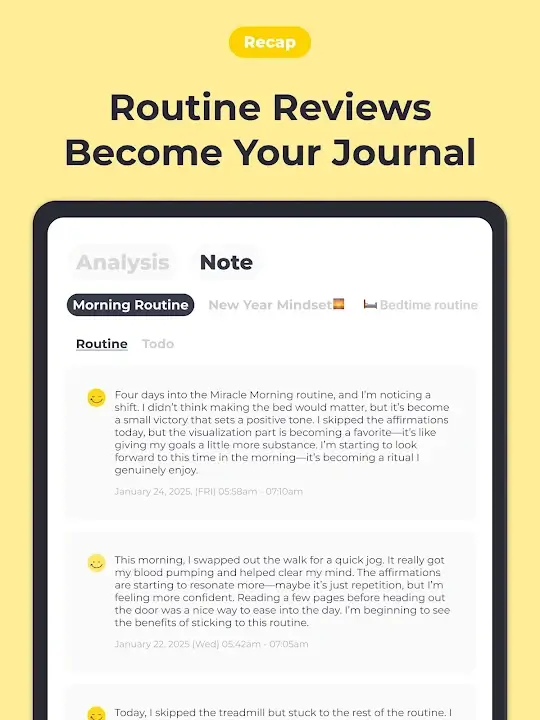 Routine screenshot