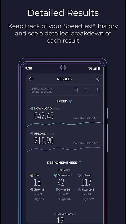 Speedtest screenshot