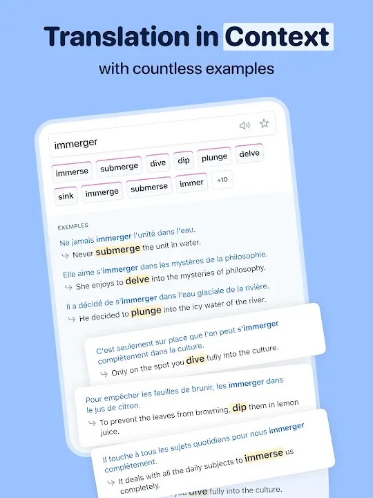Reverso Translate and Learn screenshot