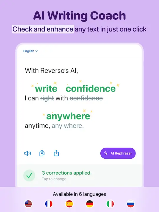 Reverso Translate and Learn screenshot