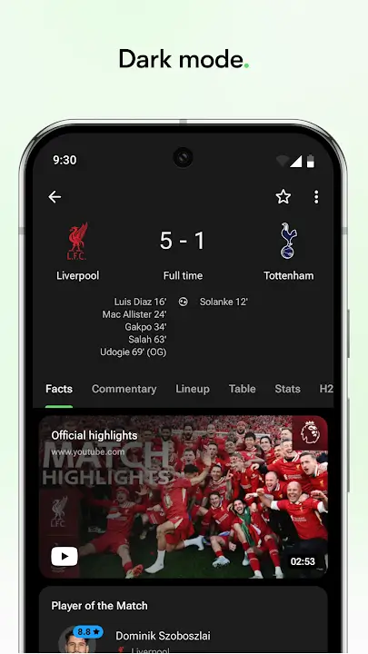 Fotmob pro screenshot