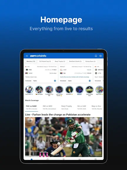ESPNCricinfo screenshot