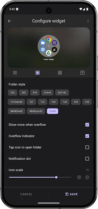 Folder Widget screenshot